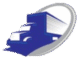 Logotipo de un camión como saliendo de un túnel