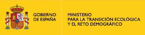 Logotipo del Gobierno de España del Ministerio para la Transición Ecológica y el reto demográfico